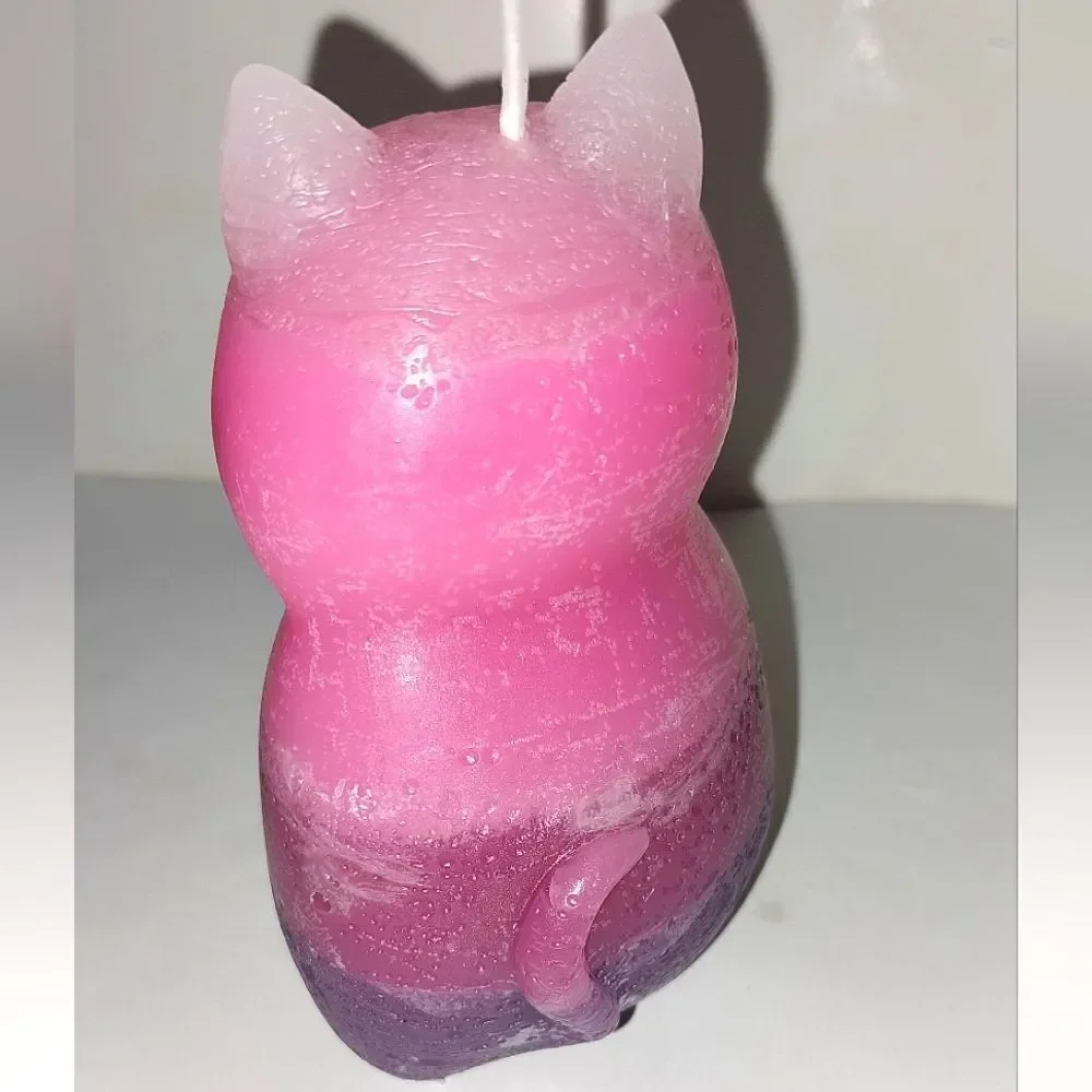 Hand crafted limited edition Pink candle from our Cat Lady candle collection